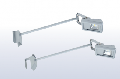 ARIC Tige de fixation fa 40 avec pince pour projecteur twister 2, gris 50488