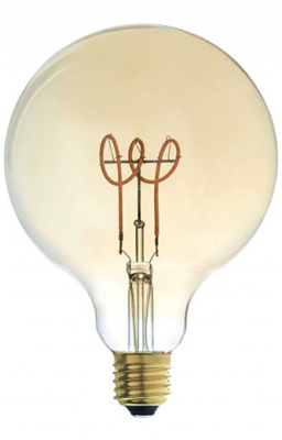 ARIC Lampe dco globe e27 led 3,5w 2200k 130lm, cl.nerg.a, 25000h, dimmable, ambre 20021