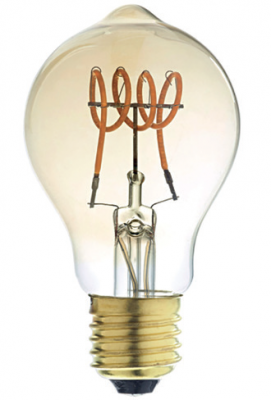 ARIC Lampe dco poire e27 led 3,5w 2200k 130lm, cl.nerg.a, 25000h, dimmable, ambre 20022