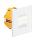 ARIC Baliz 2 - encastr mur carr, fixe, blanc, led intg. 0,92w 2400k 52lm 50261