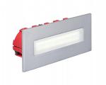 ARIC Baliz 3 - encastr mur rectang., fixe, gris, led intg. 2,76w 4200k 222lm 50268