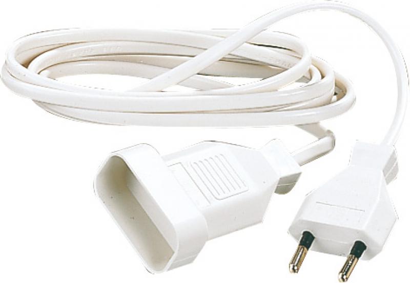 Photo prolongateur 6a 2x0,75-blanc-5m | Ref : 036033
