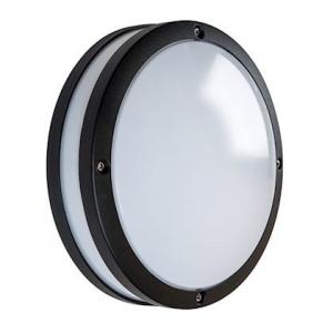 EBENOID Hublot led orcade rtro alu rond 900lm 4000k noir. classe i. ik10. ip54. applique/plafond. puiss.:18 w. l70/b50:20000 h. l80/b10:40000 h. risque photobiologique:gr0. test fil incand.:650 c. efficience:50lm/w 075010