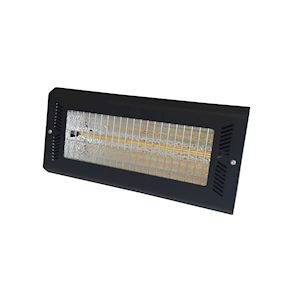 Photo Infrarouge court industriel Noir IP54 1500W avec grille de protection | Ref : IRCFC15B54
