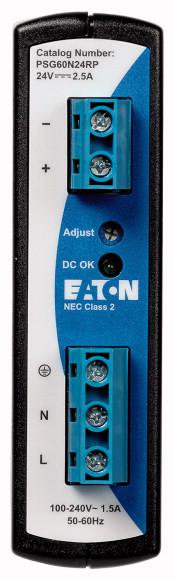 Photo Bloc dalimentation, monophas, 100-240VAC/24VDC, 2,5A | Ref : 000172890