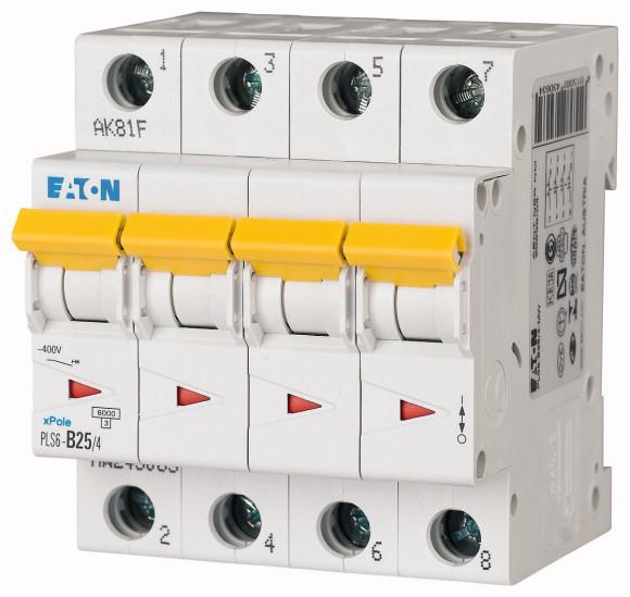 Photo Disjoncteur PLS 4X25A 6kA (EN 60898) courbe D | Ref : 000243112