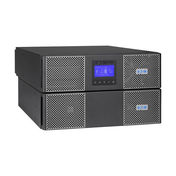 Photo Protection d'quipements informatiques de forte puissance, Onduleur Premium 9PX 11kVA, 10kW, On-Line, Entre / Sortie: 1Ph sur bornier, convertible rack 6U/tour, 2 modules, cran LCD, garantie 2 ans, Bypass de maintenance inclus | Ref : 9PX11KIBP