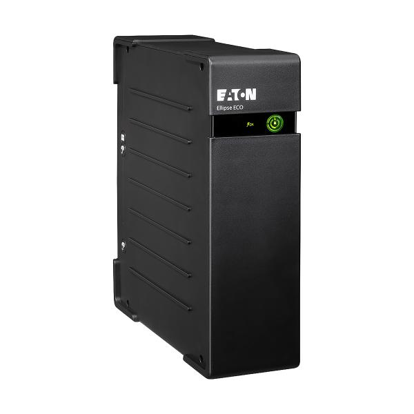 Photo Protection de PCs professionnels avec fonction parafoudre, Onduleur Ellipse ECO, 650VA, 420W, Off-Line, 1 prise DIN parafoudre + 3 prise DIN parafoudres protégées, Format compact, Port USB, 10 mins à 50% de charge, garantie 2 ans | Ref : EL650USBDIN