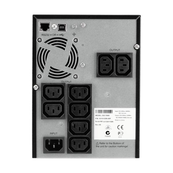 Vignette 2 produit Onduleur compact pour intgration industrielle, onduleur 5SC, 1000VA, 700W, line-interactive, format Tour, 12 mins  50% de charge, entre C14, sortie 8 (C13), cran LCD, garantie 2 ans | Ref : 5SC1000I