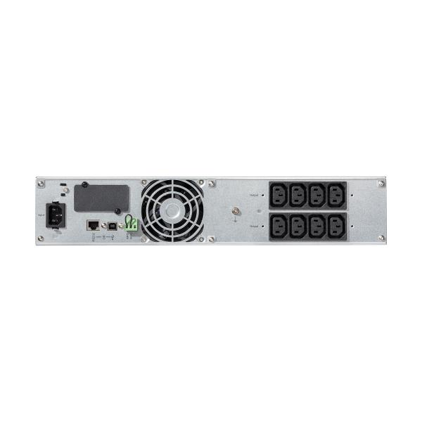 Vignette 2 produit Protection des baies réseaux (Wall Box) et serveurs entrée de gamme, Onduleur 5SC, 1500VA, 1050W, line-interactive, format rack 2U, 12 mins à 50% de charge, entrée C14, sortie 8 (C13), écran LCD, garantie 2 ans, carte réseau en option | Ref : 5SC1500IR