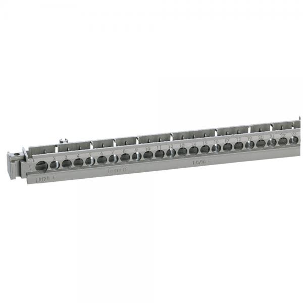 Photo Support vide pour borniers pour coffret tanche Plexo - 35 trous - 276mm | Ref : 004817