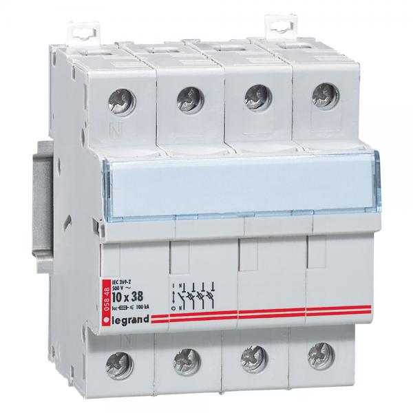 Photo Coupe-circuit sectionneur - 3P+N - cartouche cylind ind 10x38 - 500 V~ | Ref : 005848