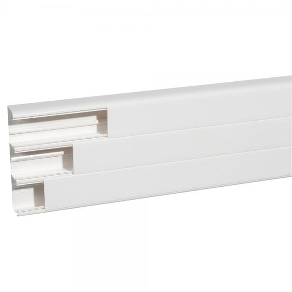 Photo Goulotte 3 compartiments 50x220mm DLP monobloc - blanc | Ref : 010428