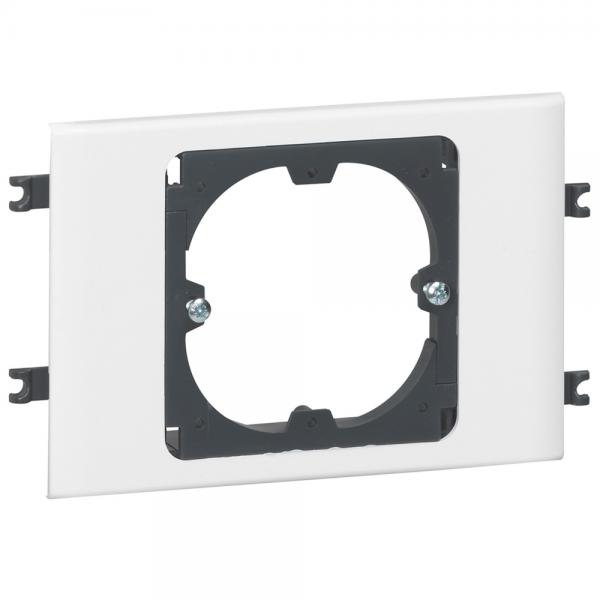 Photo Support universel 1 poste pour goulotte DLP monobloc avec couvercle 85mm | Ref : 010913