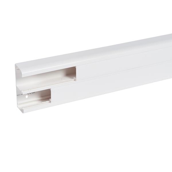Photo Goulotte 2 compartiments  clippage direct 50x130mm Mosaic de longueur 2,5m | Ref : 011022