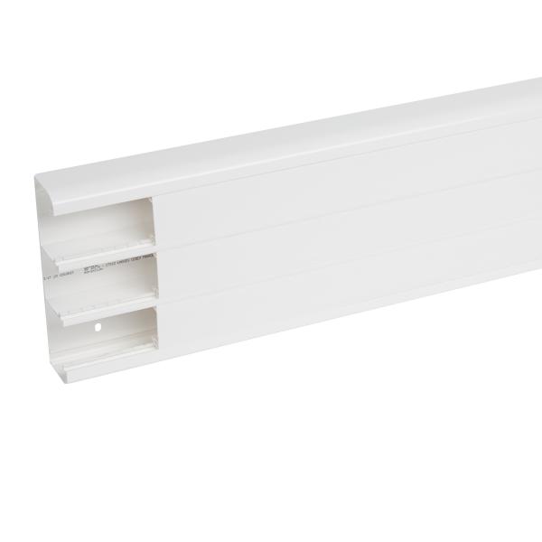 Photo Goulotte Mosaic  clippage direct 50x180mm 3 compartiments blanc longueur 2,5m | Ref : 011024