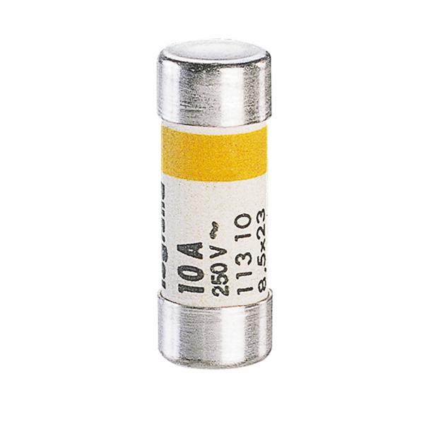 Photo Cartouche cylindrique domestique 8,5x23mm sans voyant - 10A | Ref : 011310