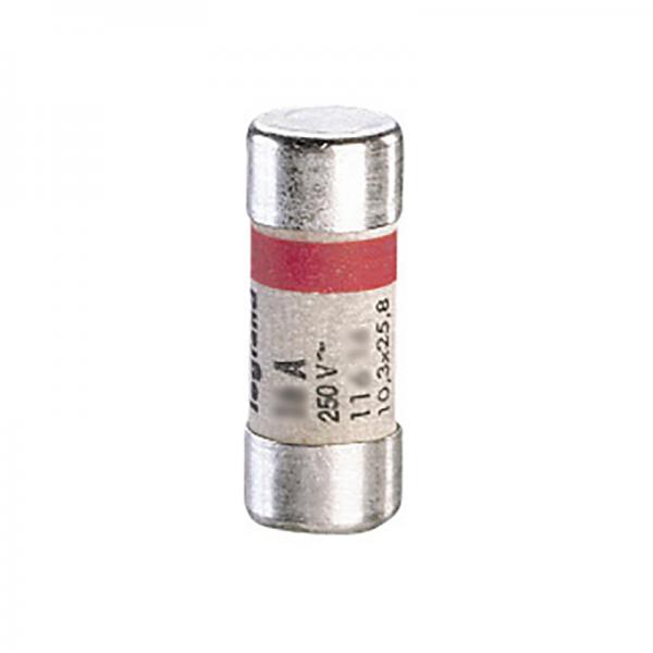 Photo Cartouche cylindrique domestique 10,3x25,8mm avec voyant - 10A | Ref : 011710