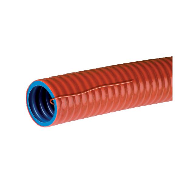 Photo Conduit DuoGliss� tube �25mm avec tire-fils pour courants forts RAL2002 | Ref : 01425