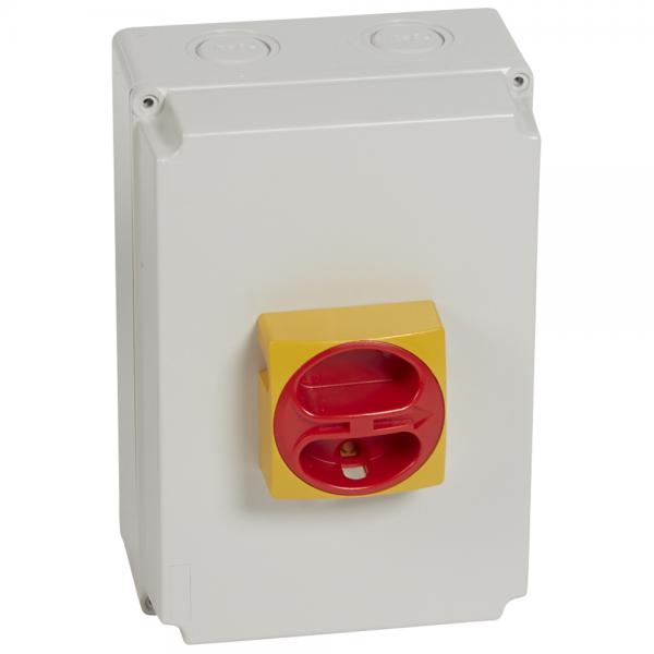 Photo Interrupteur-sectionneur rotatif complet de proximit - 4P neutre  gauche 40A | Ref : 022184