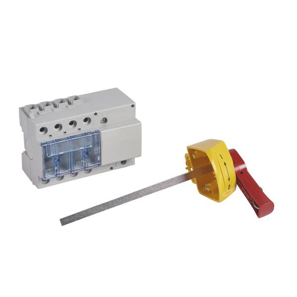Photo Interrupteur-sectionneur Vistop 63A - 3P avec commande latrale et poigne rouge | Ref : 022316