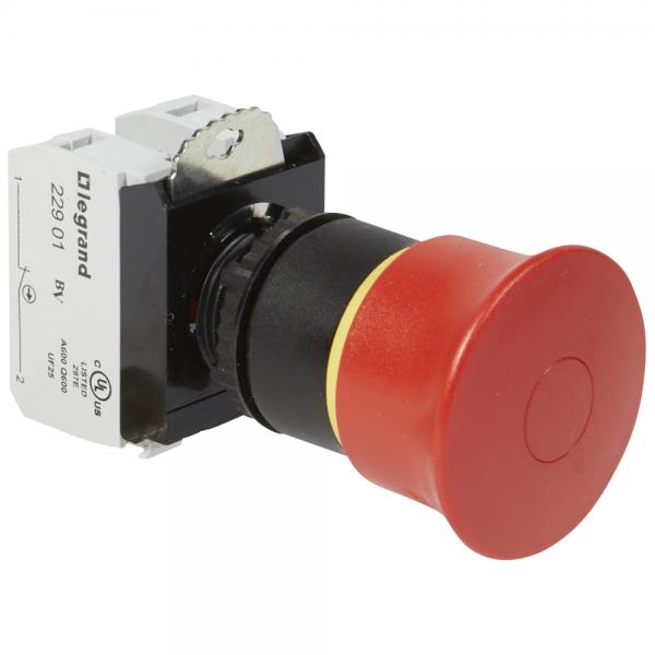 Photo Coup de poing  accrochage non lum Osmoz complet IP69 40 EN 418 - pousser-tirer | Ref : 023725