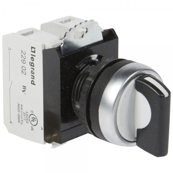 Photo Bouton tournant non lum à manette IP69 Osmoz complet - 3 positions rappel centre | Ref : 023732