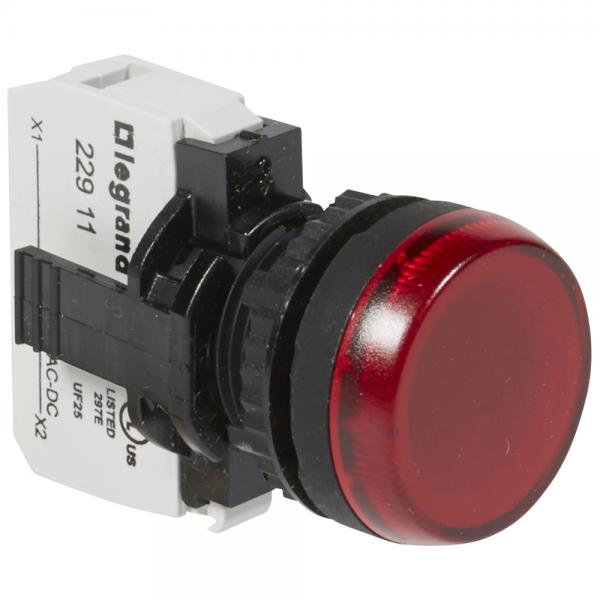 Photo Voyant lumineux Osmoz complet IP69 rouge - 12V  24V alternatif ou continu | Ref : 023771