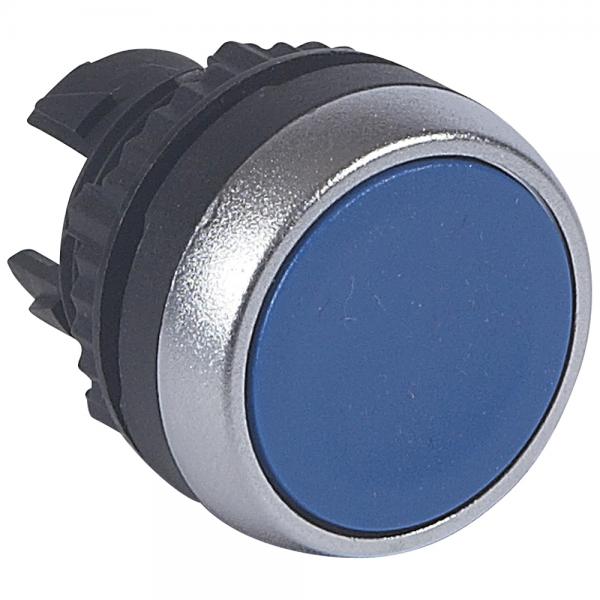 Photo Tête à impulsion non lumineuse affleurante IP69 Osmoz composable - bleu | Ref : 023803