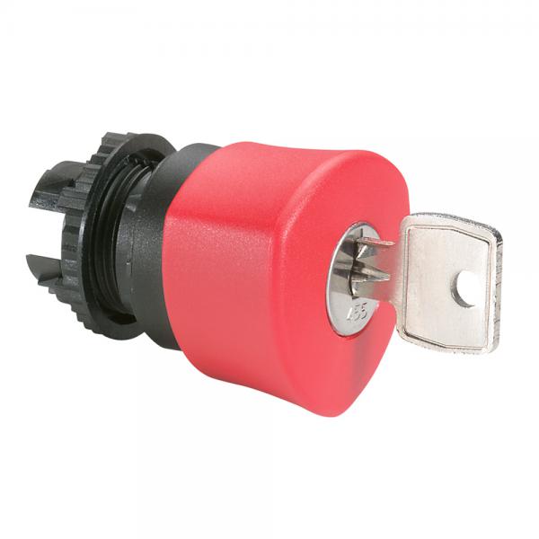 Photo Coup de poing Ø40 n°455 à clé coupure d'urgence IP69 Osmoz composable - rouge | Ref : 023891