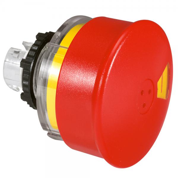 Photo Osmoz compo - coup de poing Ø54 EN418 visu STOP-I - pousser-tirer - rouge - IP66 | Ref : 023895