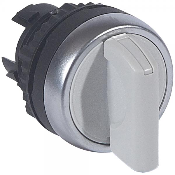 Photo Bouton tournant non lumineux manette grise IP66 Osmoz composable - 2 positions | Ref : 023904