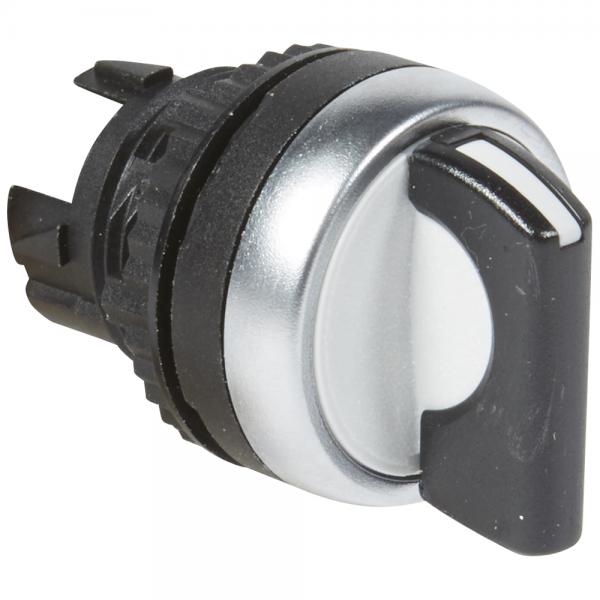 Photo Bouton non lum à manette noire IP69 Osmoz composable - 2 positions fixes 90° | Ref : 023915