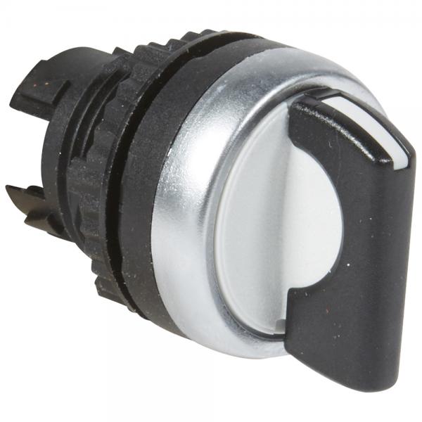 Photo Bouton non lum à manette noire IP69 Osmoz composable - 3 positions fixes 45° | Ref : 023923