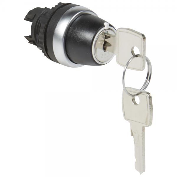 Photo Osmoz compo - bouton tournant non lum - clé - 2 posit. fixes ret clé (0à12h) 90° | Ref : 023955