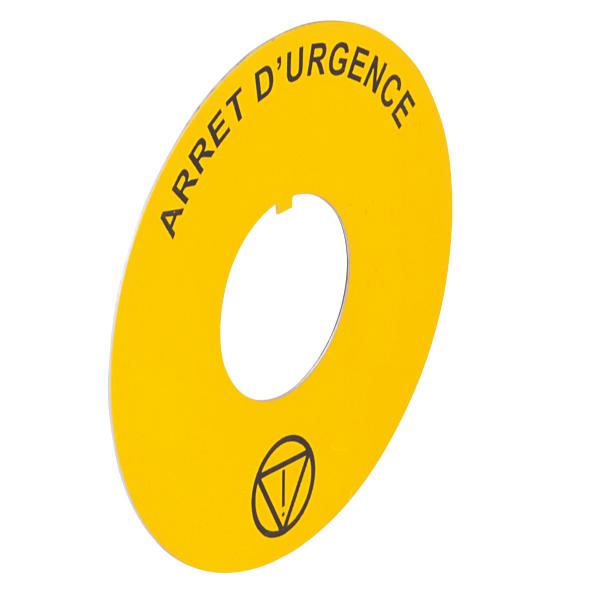 Photo Etiquette Osmoz pour arrt d'urgence 60Avec marquage ARRET D'URGENCE - jaune | Ref : 024174
