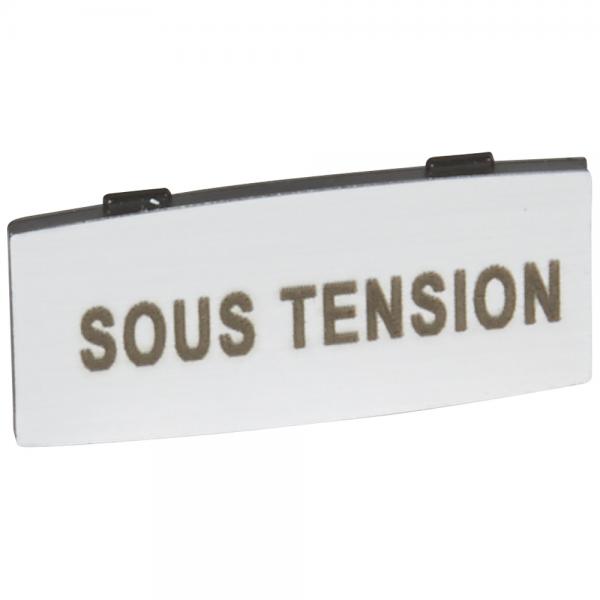 Photo Insert Osmoz avec texte - alu - petit modle avec marquage SOUS TENSION | Ref : 024339