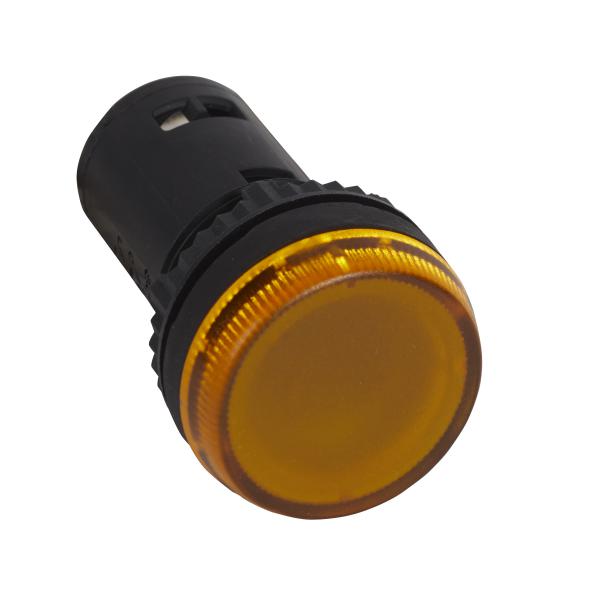 Photo Voyant monobloc avec LED intégrée IP69 Osmoz complet - jaune - 24V~ ou 24V= | Ref : 024604