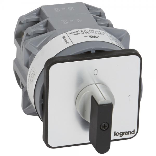 Photo Commutateur  cames inter marche/arrt PR40 4P 4 contacts fixation vis sur porte | Ref : 027423