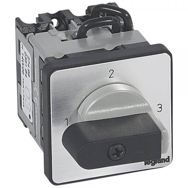 Photo Commutateur 3 directions sans arr�t - PR 12 - 1P - 3 contacts - fixation vis | Ref : 027498