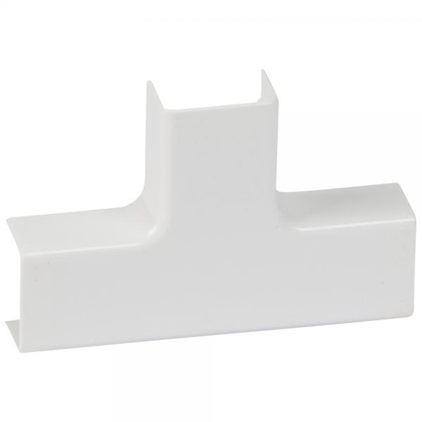 Photo Drivation en T  plat pour moulure DLPlus 20x12,5mm - blanc | Ref : 030224