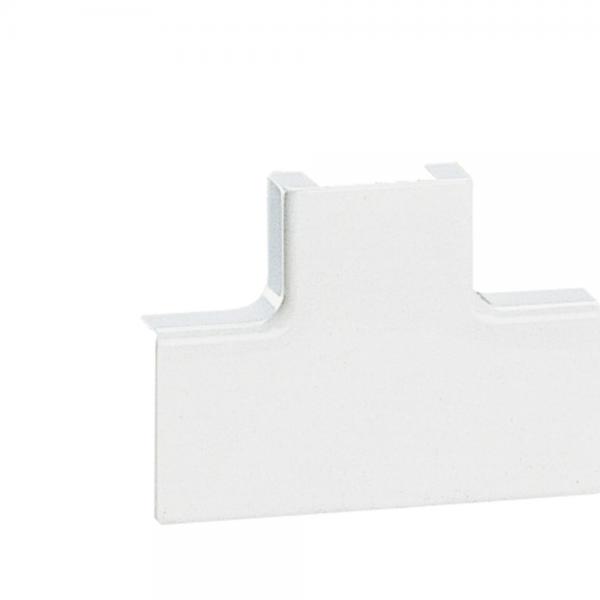 Photo Drivation en T  plat pour moulure DLPlus 32x12,5mm - blanc | Ref : 030254