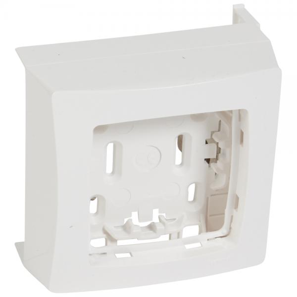Photo Cadre Appareillage saillie 1 poste pour moulure DLPlus paisseur 16mm - blanc | Ref : 031407