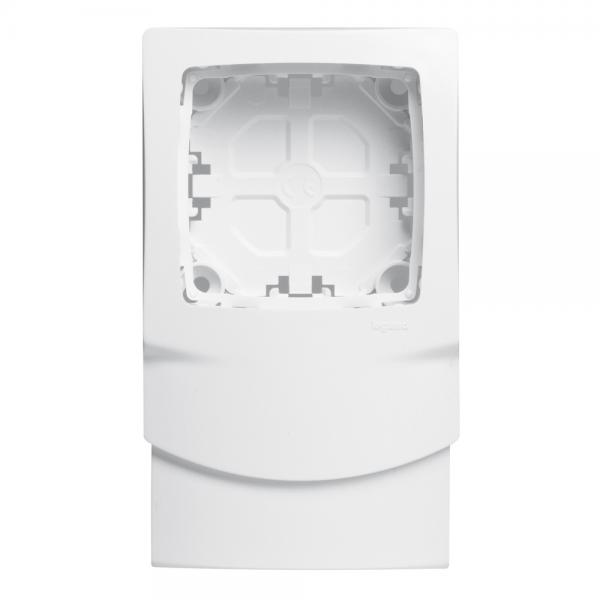 Photo Cadre Appareillage saillie 1 poste pour moulures DLPlus paisseur 20mm - blanc | Ref : 031408