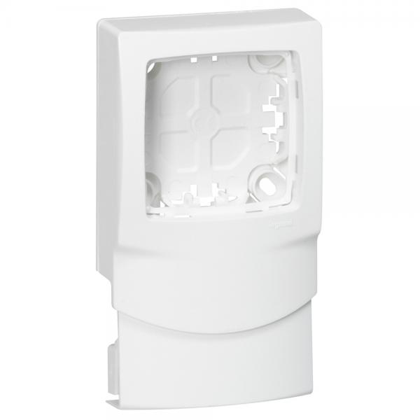 Photo Cadre Appareillage saillie 1 poste pour moulures DLPlus paisseur 16mm -blanc | Ref : 031456