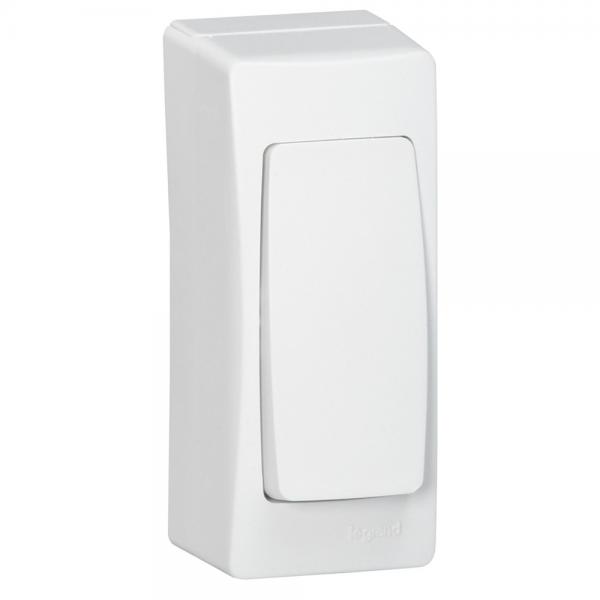 Photo Cadre app.saillie 1 poste troit - pose sur moulure DLPlus 40x12,5 + h.16 -blanc | Ref : 031459