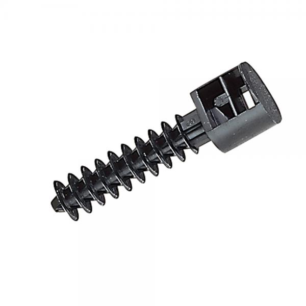 Photo Embase noire prot�g�e ultraviolets � cheville � �cartement mural per�age �8mm | Ref : 031958