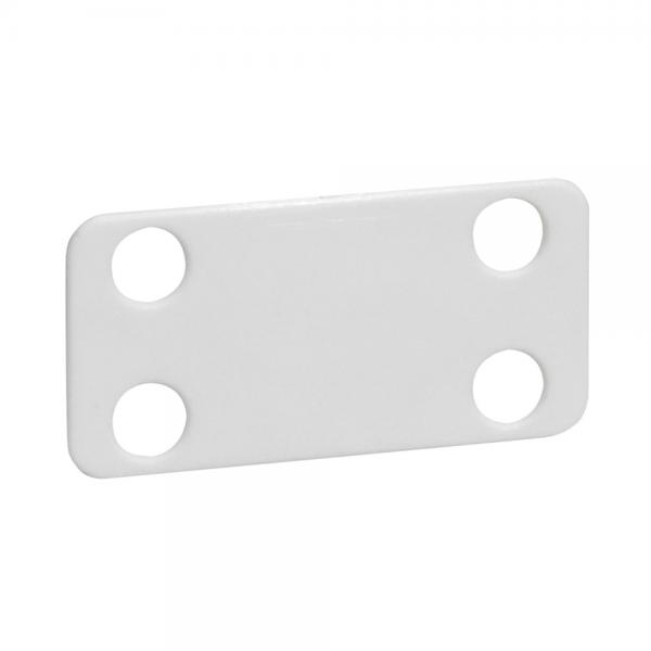 Photo Plaque d'identification blanche Colring 38,5x19mm - colliers largeur 4,6mm maxi | Ref : 032085