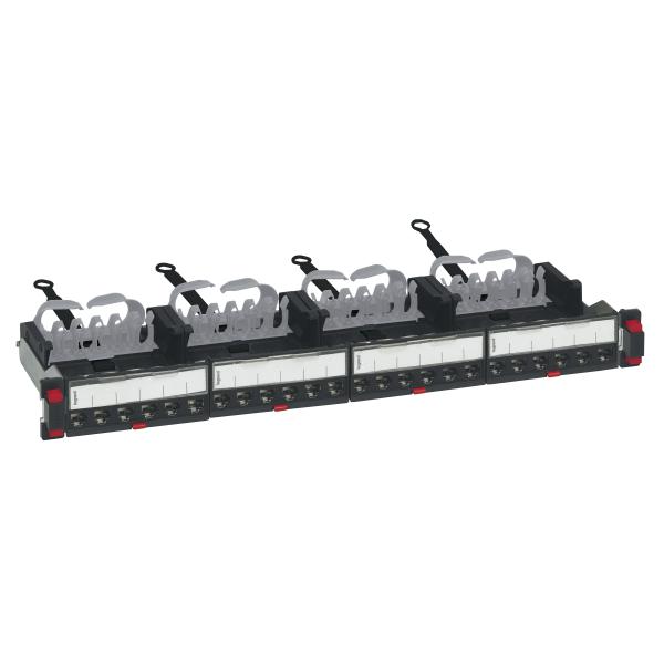 Panneau de brassage 24 ports catégorie 6a STP pour coffret