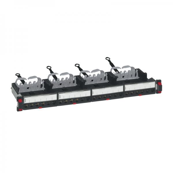 Photo Panneau brassage droit 19pouces 1U LCS³ avec cassettes nues à équiper | Ref : 033790